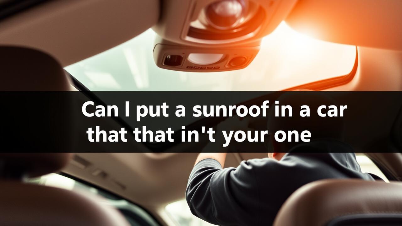 Can I put a sunroof in a car that doesn't have one?