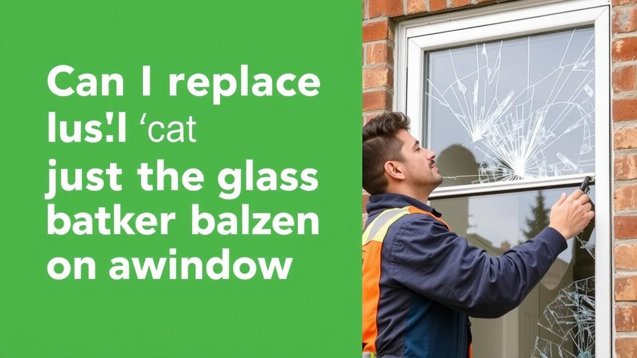 Can I replace just the glass broken on a window?