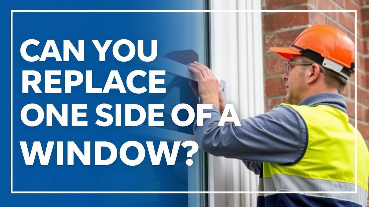 Can you replace one side of a window?