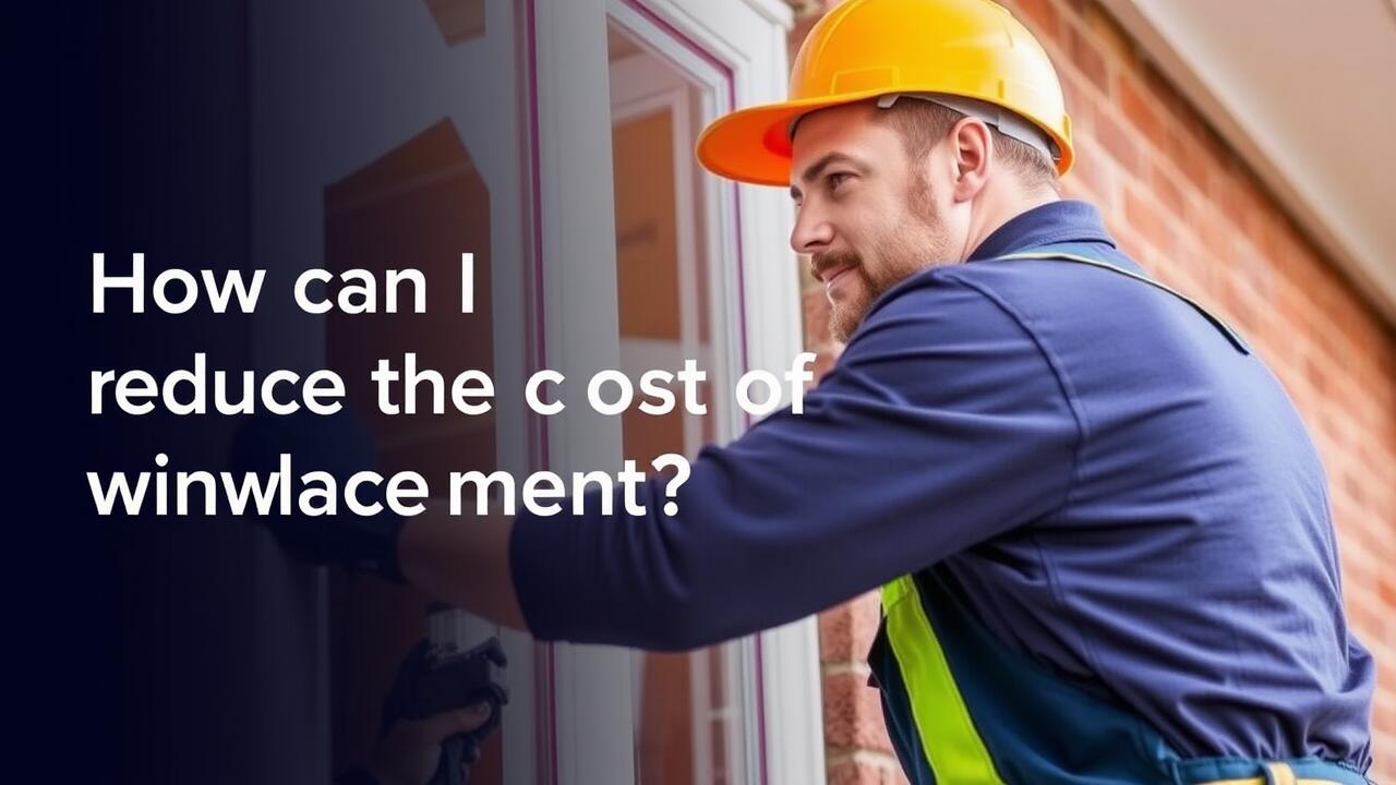 How can I reduce the cost of window replacement?