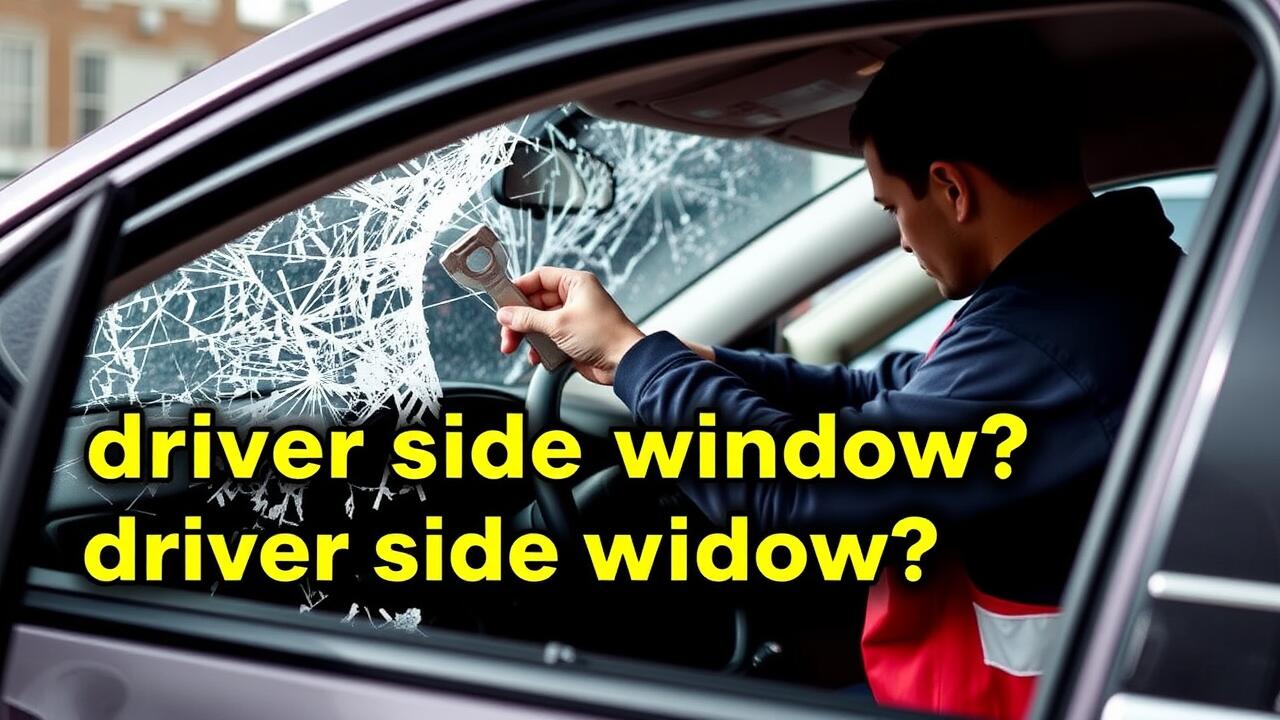How do you cover a broken driver side window?