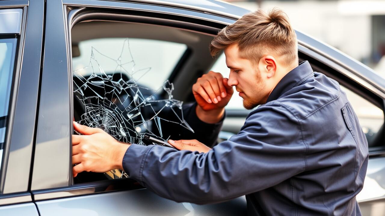 How do you fix a broken side window in a car?