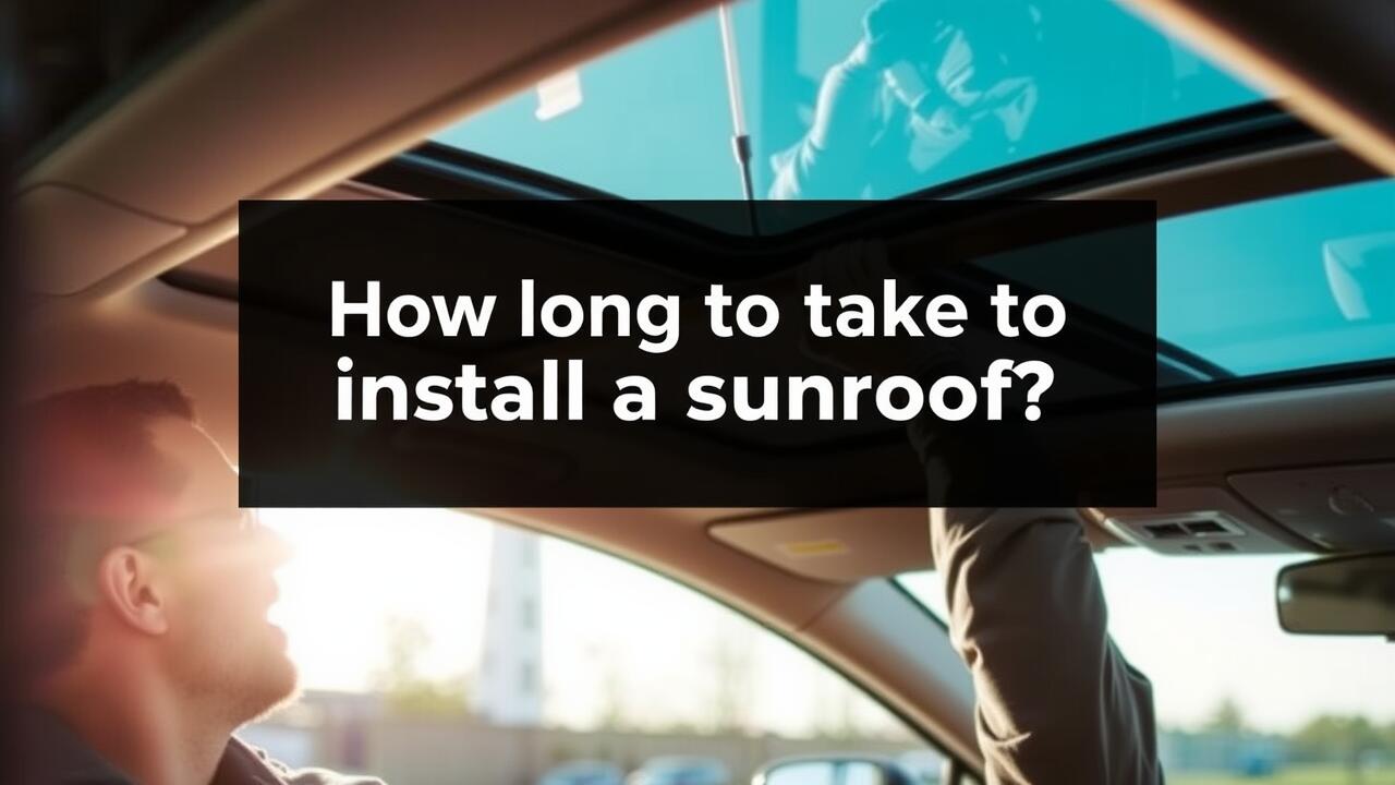 How long does it take to install a sunroof?