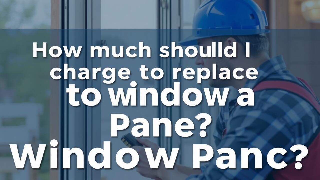 How much should I charge to replace a window pane?