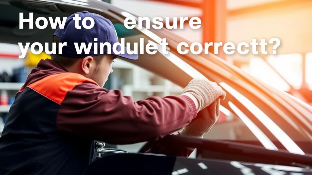How to ensure your windshield is fitted correctly?