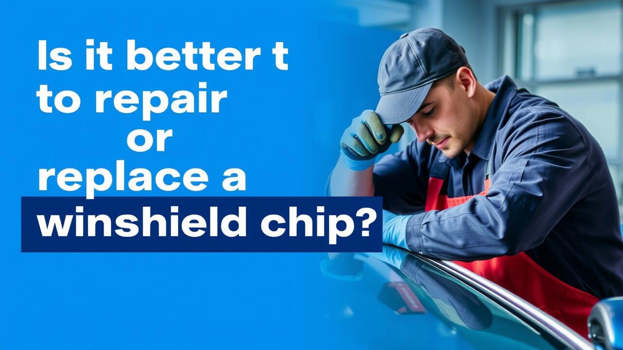 Is it better to repair or replace a windshield chip?