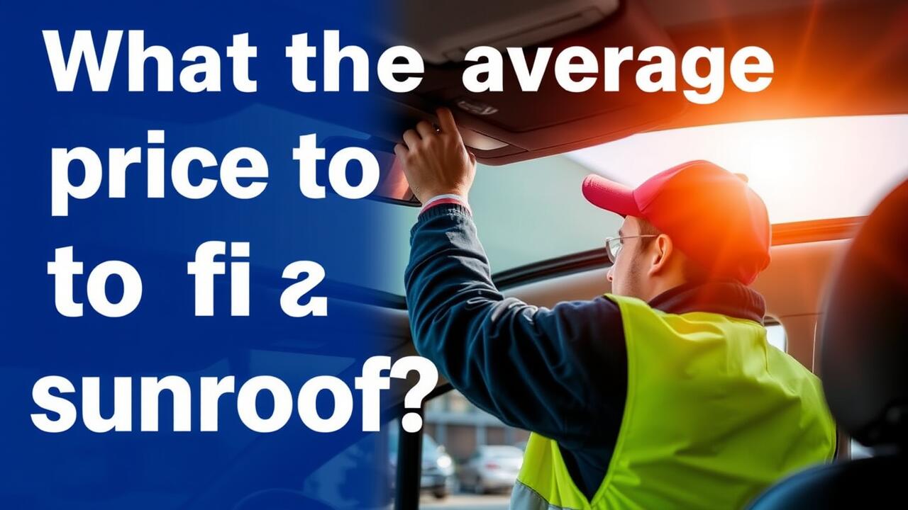 What is the average price to fix a sunroof?