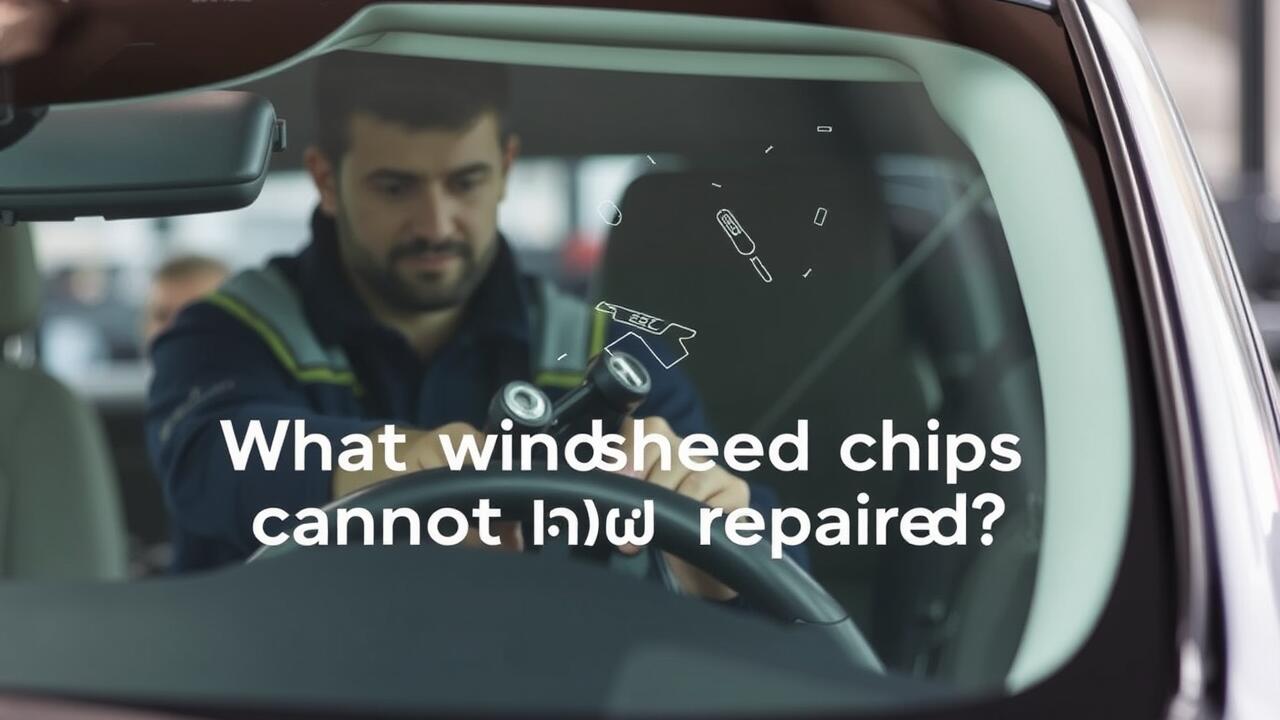 What windscreen chips cannot be repaired?