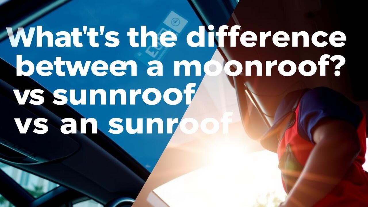 What's the difference between a moonroof and a sunroof?
