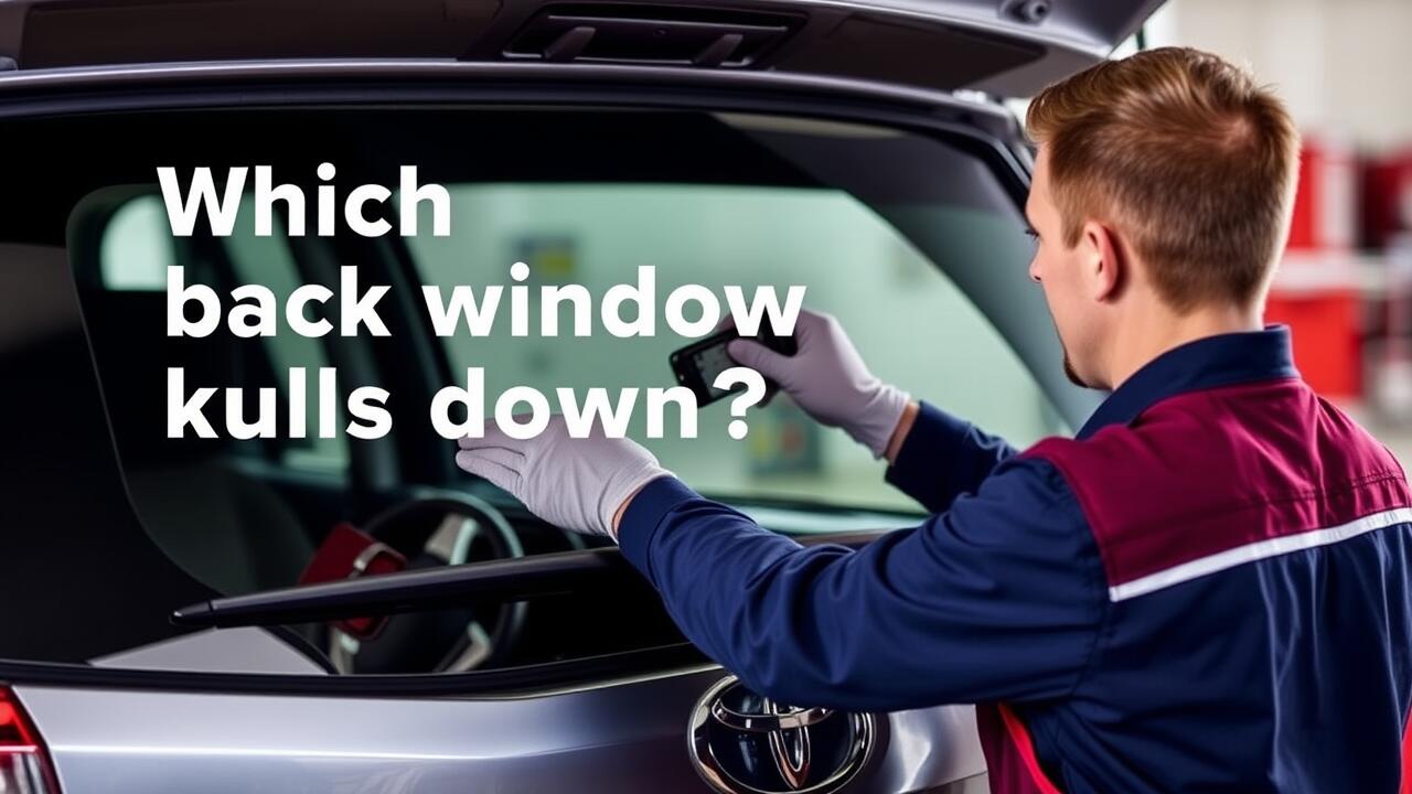 Which Toyota back window rolls down?